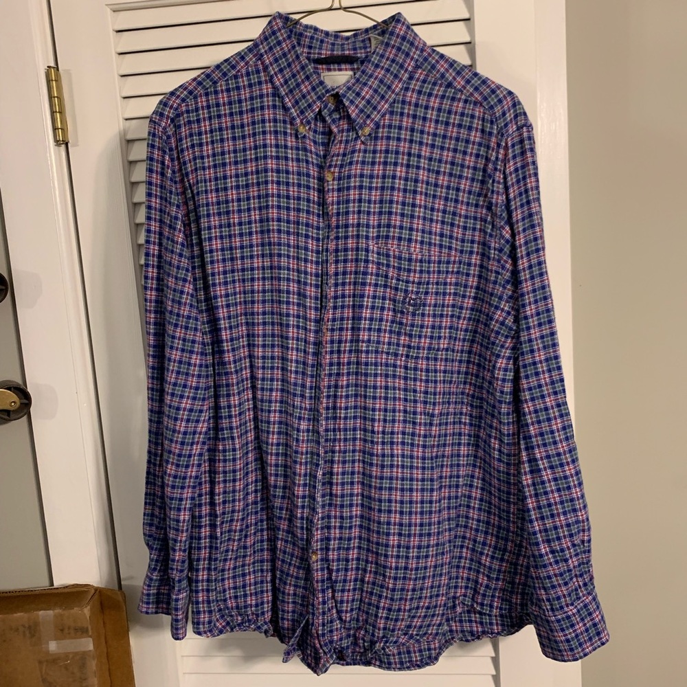 Chaps Blue, Green, Red Cotton Flannel Shirt